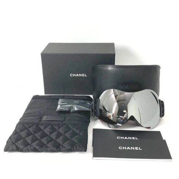 CHANEL Sports Snowboarding Skiing goggles eyewear glasses sunglasses Black/Brown main image 9